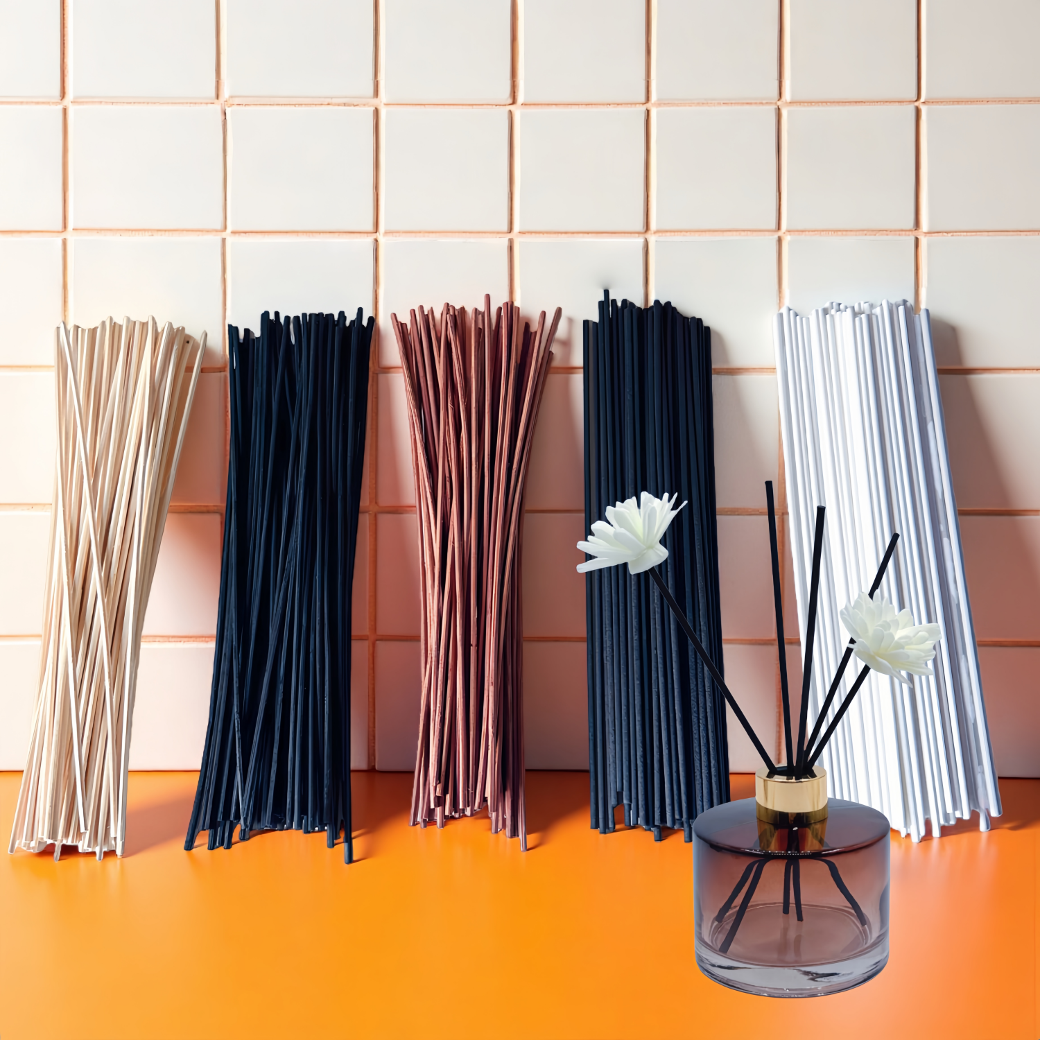 Home Fragrance Reeds - 50 Pieces of Natural Wood Rattan