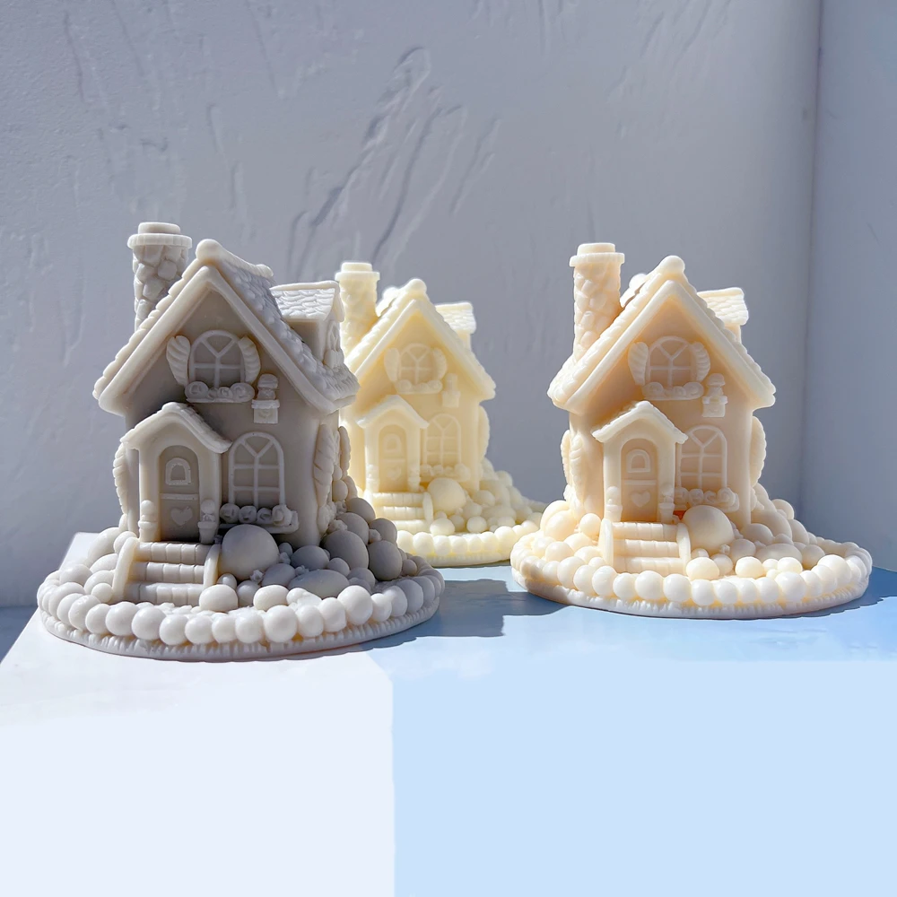 Home Fragrance Gingerbread - Cute House Candle Silicone Mold Gingerbread