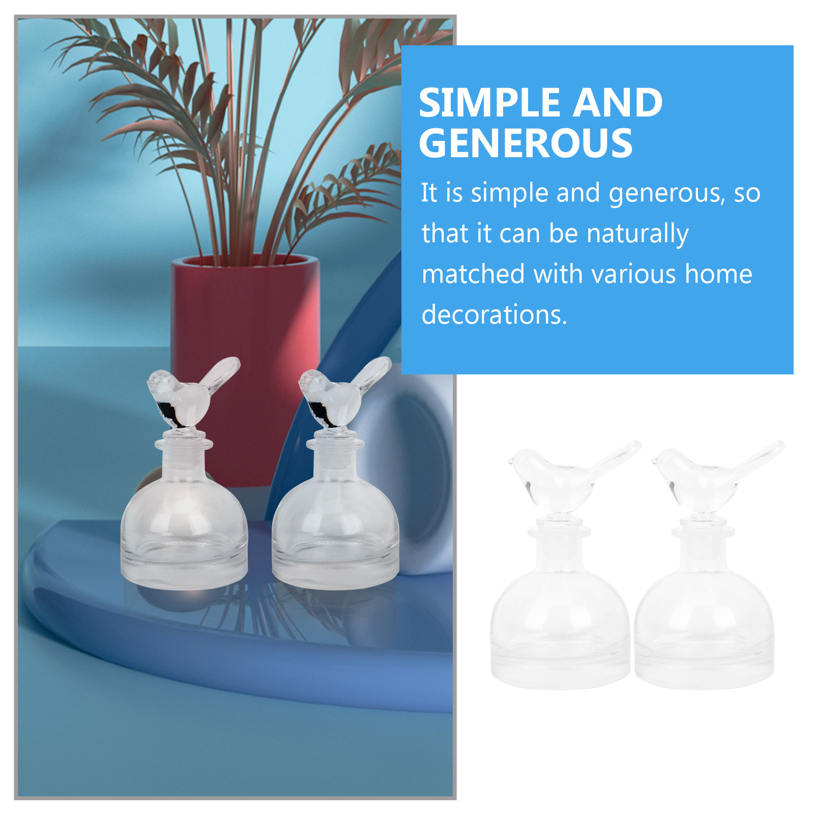 2Pcs Glass Perfume Bottles Cle - Home Fragrances reseña y precio