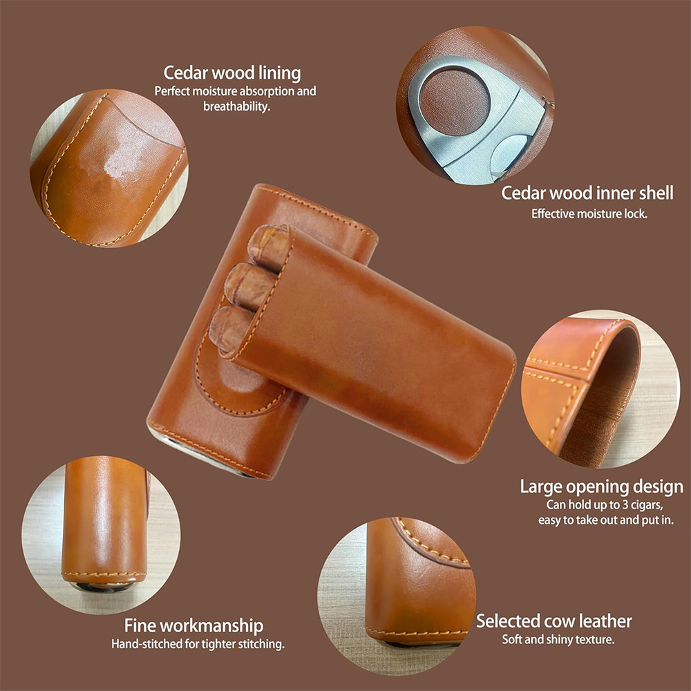 Cigar Case Travel Humidor Kit  - Home Fragrance Maple Walnut reseña y precio