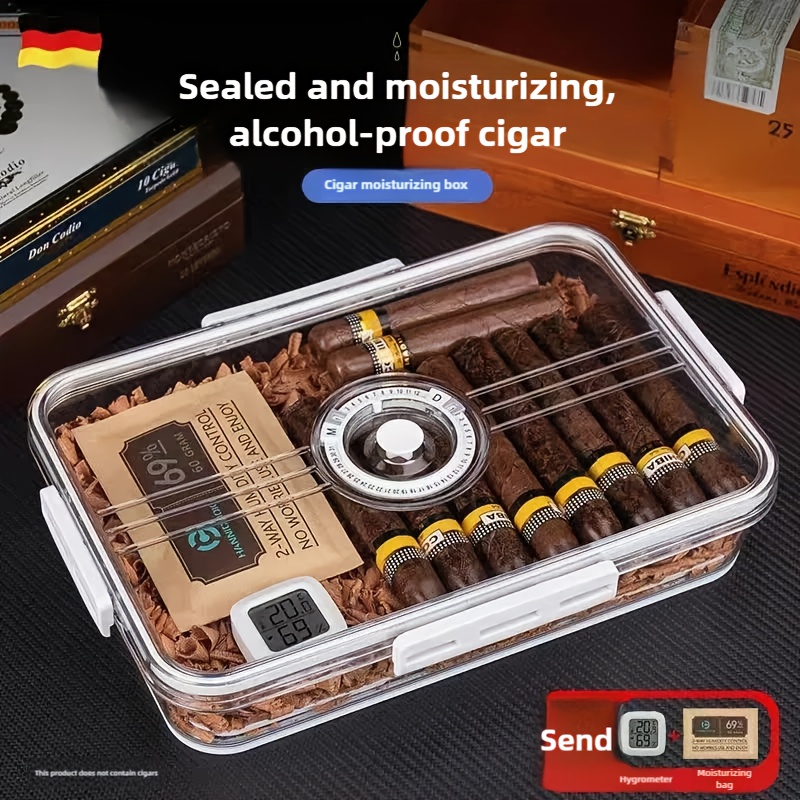 Cigar Humidor with Transparent - Home Fragrance Maple Walnut reseña y precio
