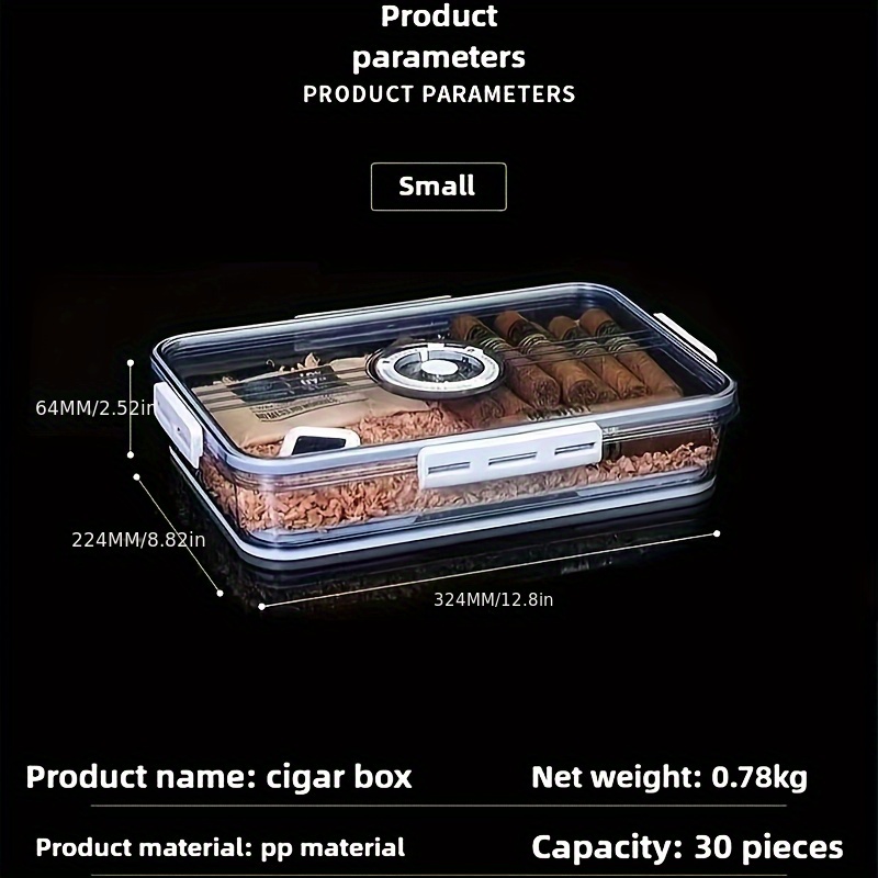 Cigar Humidor with Transparent - Home Fragrance Maple Walnut reseña y precio