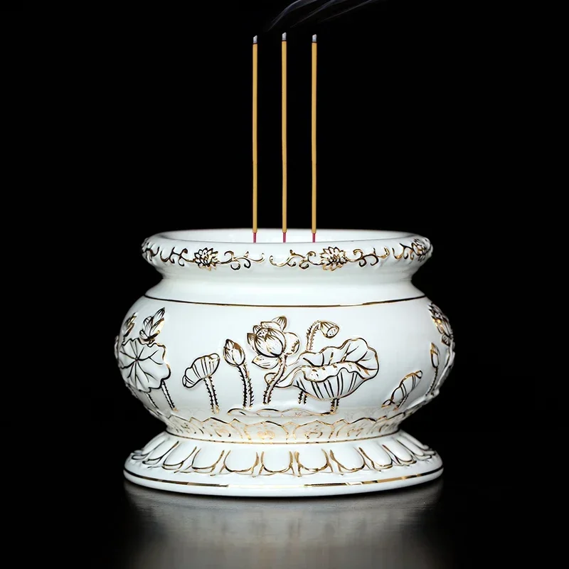 1pc Chinese White Lotus Cerami - Home Fragrance White Lotus reseña y precio