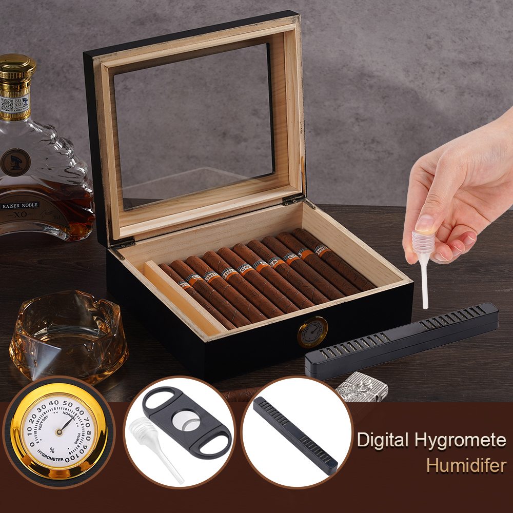 20-30 Cigar Humidor Cedar Wood - Home Fragrance Maple Walnut reseña y precio