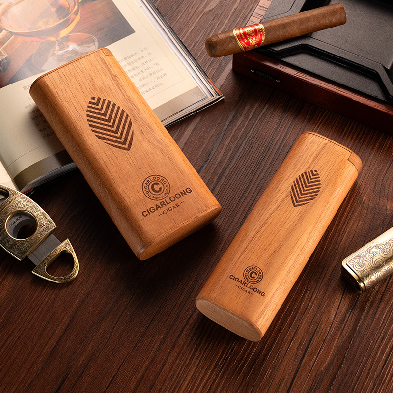 Cedar Wood Cigar Case Humidor  - Home Fragrance Maple Walnut reseña y precio