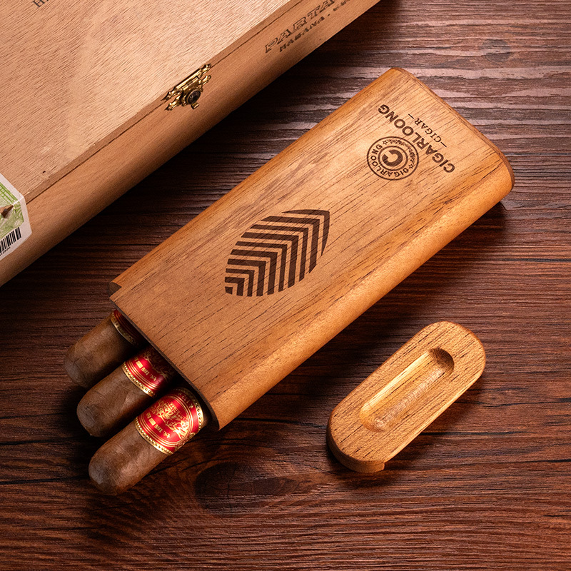 Cedar Wood Cigar Case Humidor  - Home Fragrance Maple Walnut reseña y precio