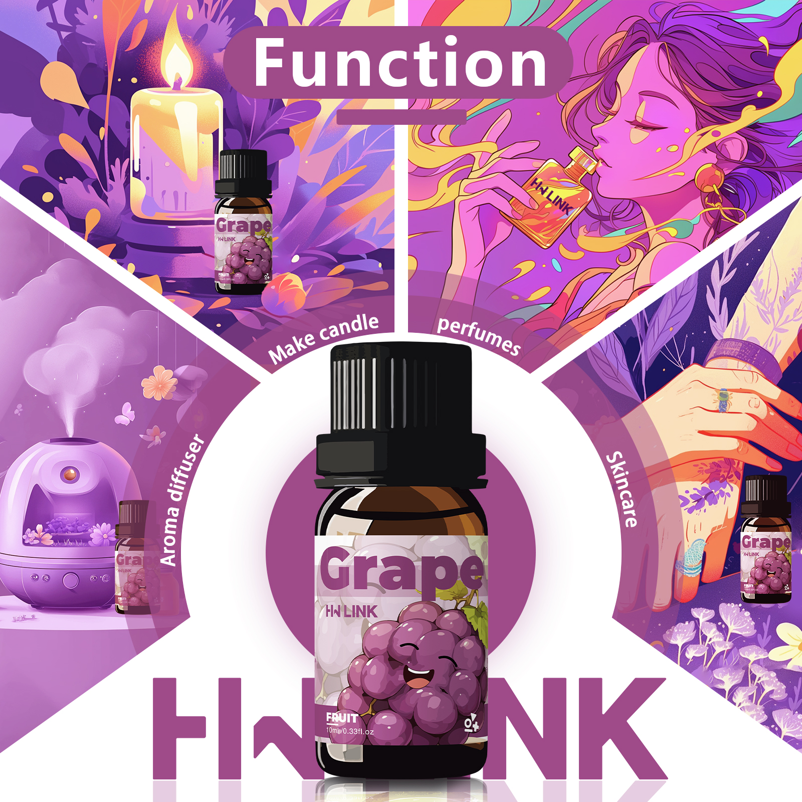 Grape Essential Oil 10ml Perfu - Home Fragrances reseña y precio