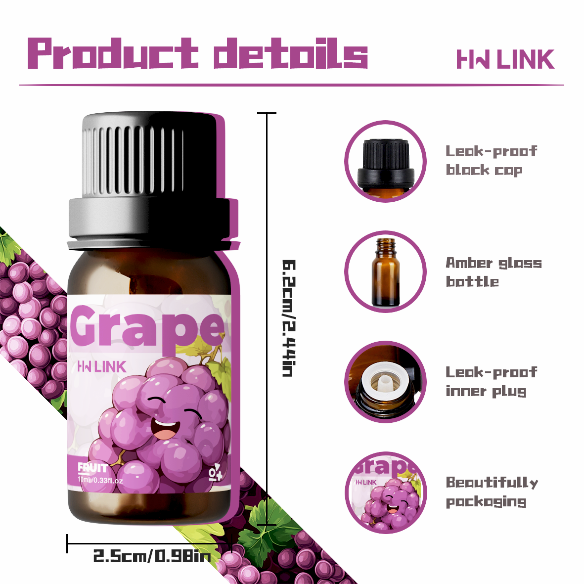 Grape Essential Oil 10ml Perfu - Home Fragrances reseña y precio