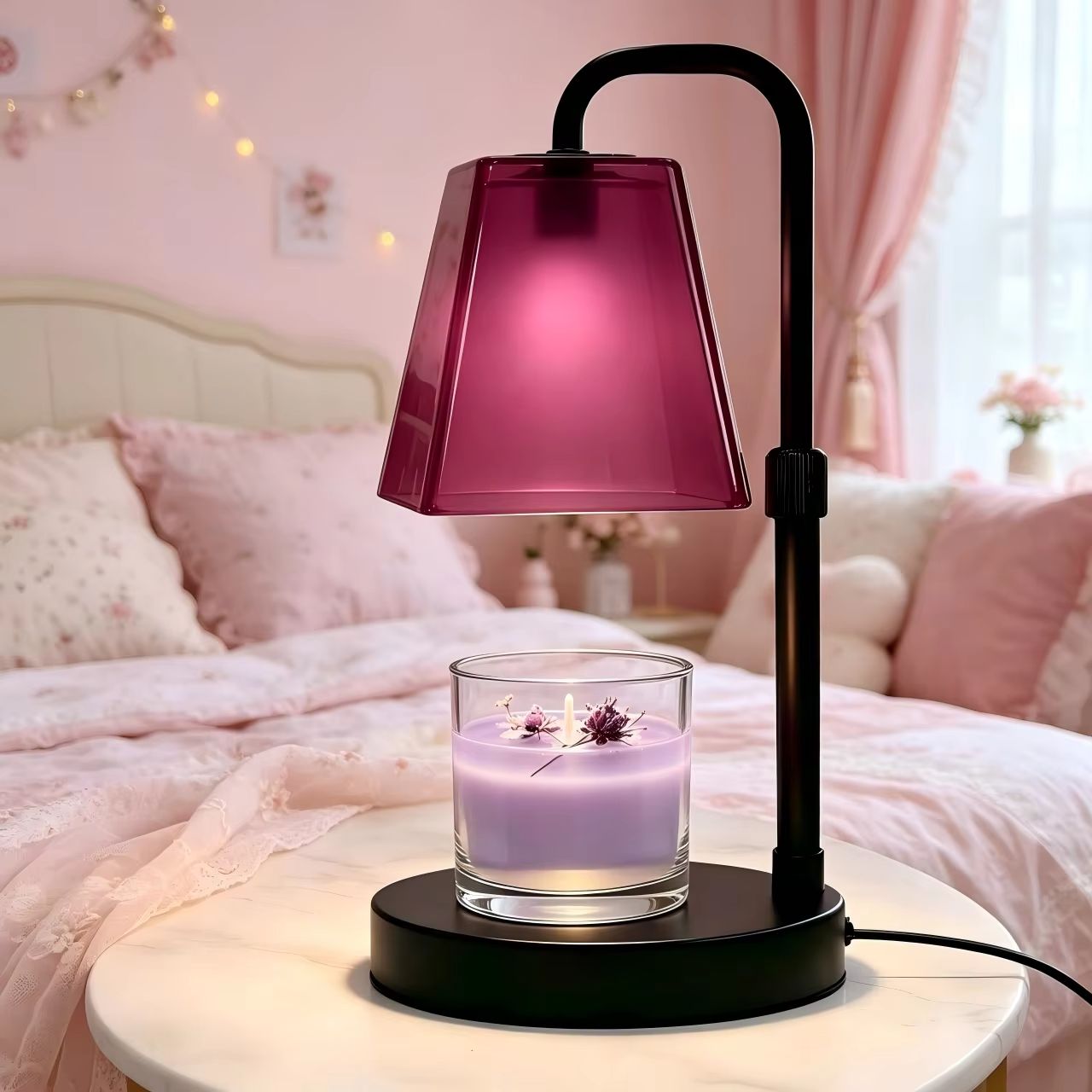 Rose Red Glass Candle Warmer L - Home Fragrance No 4 reseña y precio
