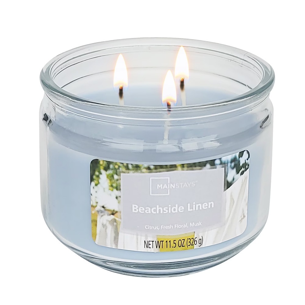 Blue Glass Jar Candle 3 Wick B - Home Fragrance Linen reseña y precio