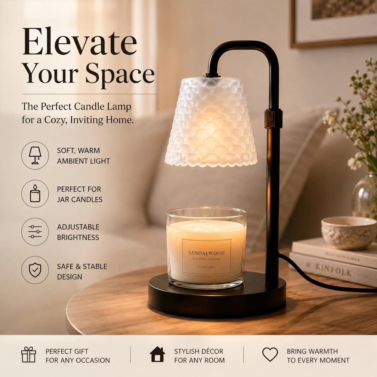 Flameless Candle Warmer Lamp w - Home Fragrance No 4 reseña y precio