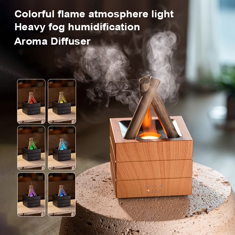 Air Humidifier Flame Essential - Home Fragrance Leather Diffuser reseña y precio