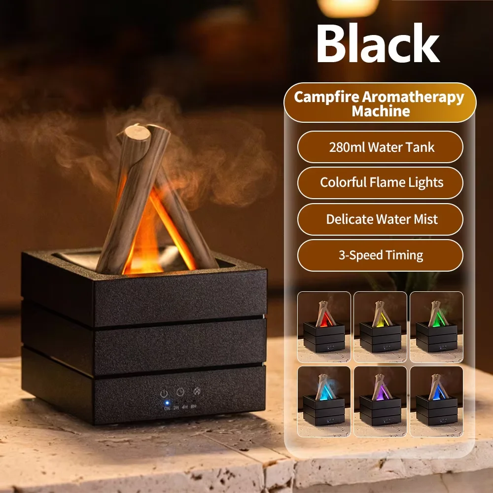 Air Humidifier Flame Essential - Home Fragrance Leather Diffuser reseña y precio