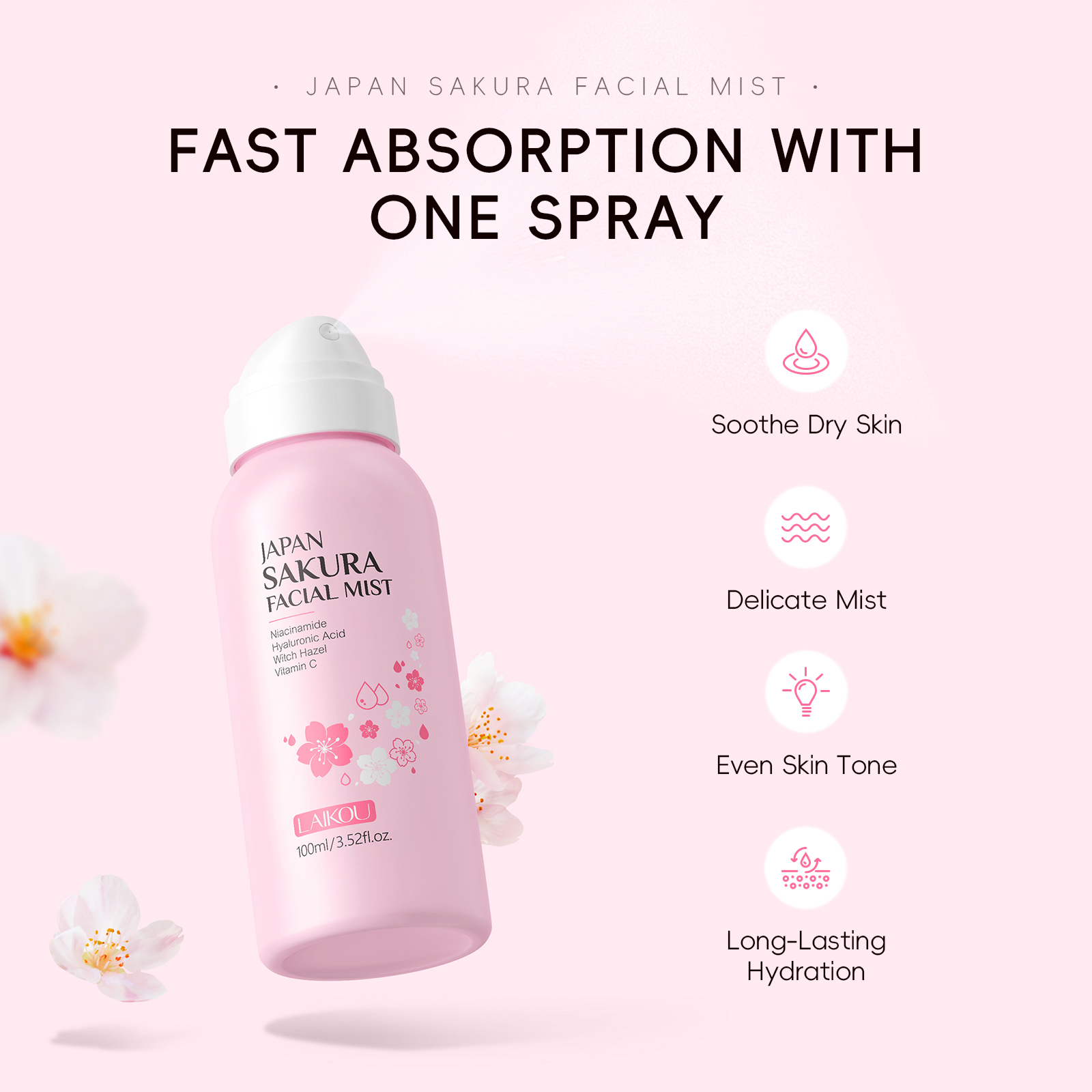 LAIKOU Japan Sakura Facial Mis - Lavender Pillow Spray reseña y precio
