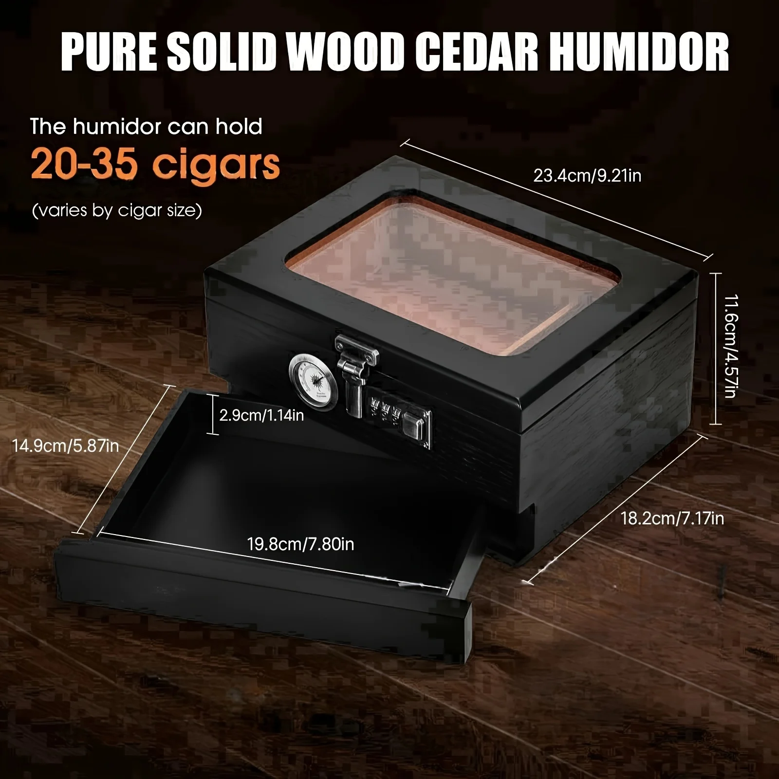 Snow-cedar wood cigar humidor, - Home Fragrance Maple Walnut reseña y precio