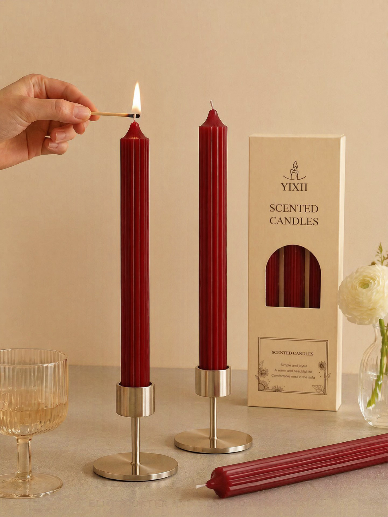 4pcs 25cm wine red aromatherap - Home Fragrance No 4 reseña y precio