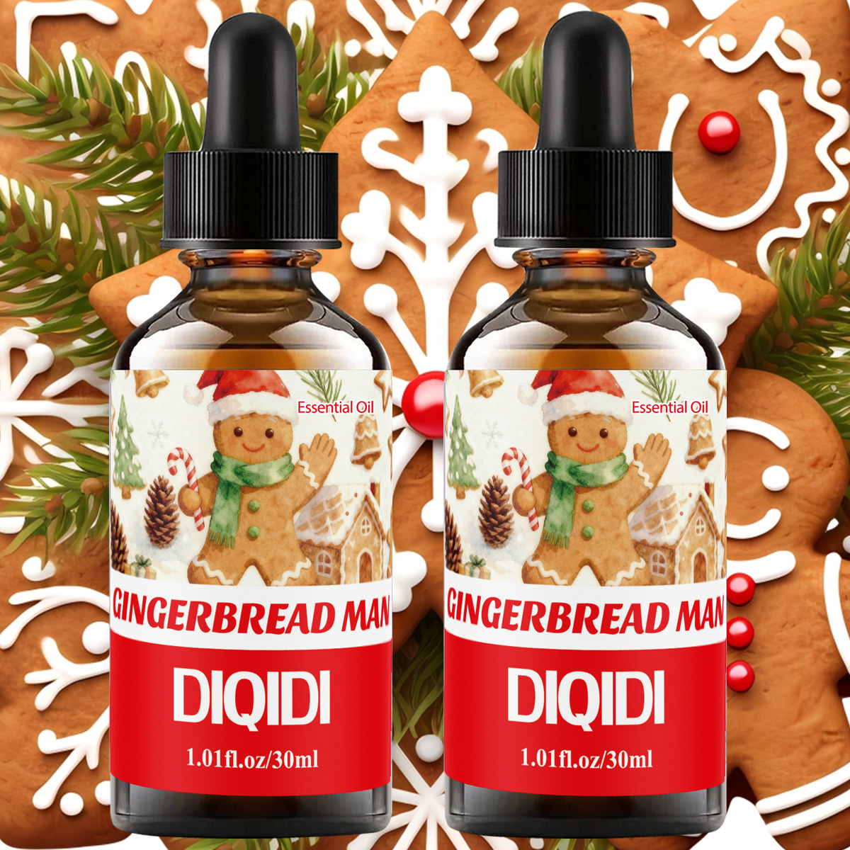 2Pcs 2Pcs Gingerbread Man Esse - Home Fragrance Gingerbread reseña y precio