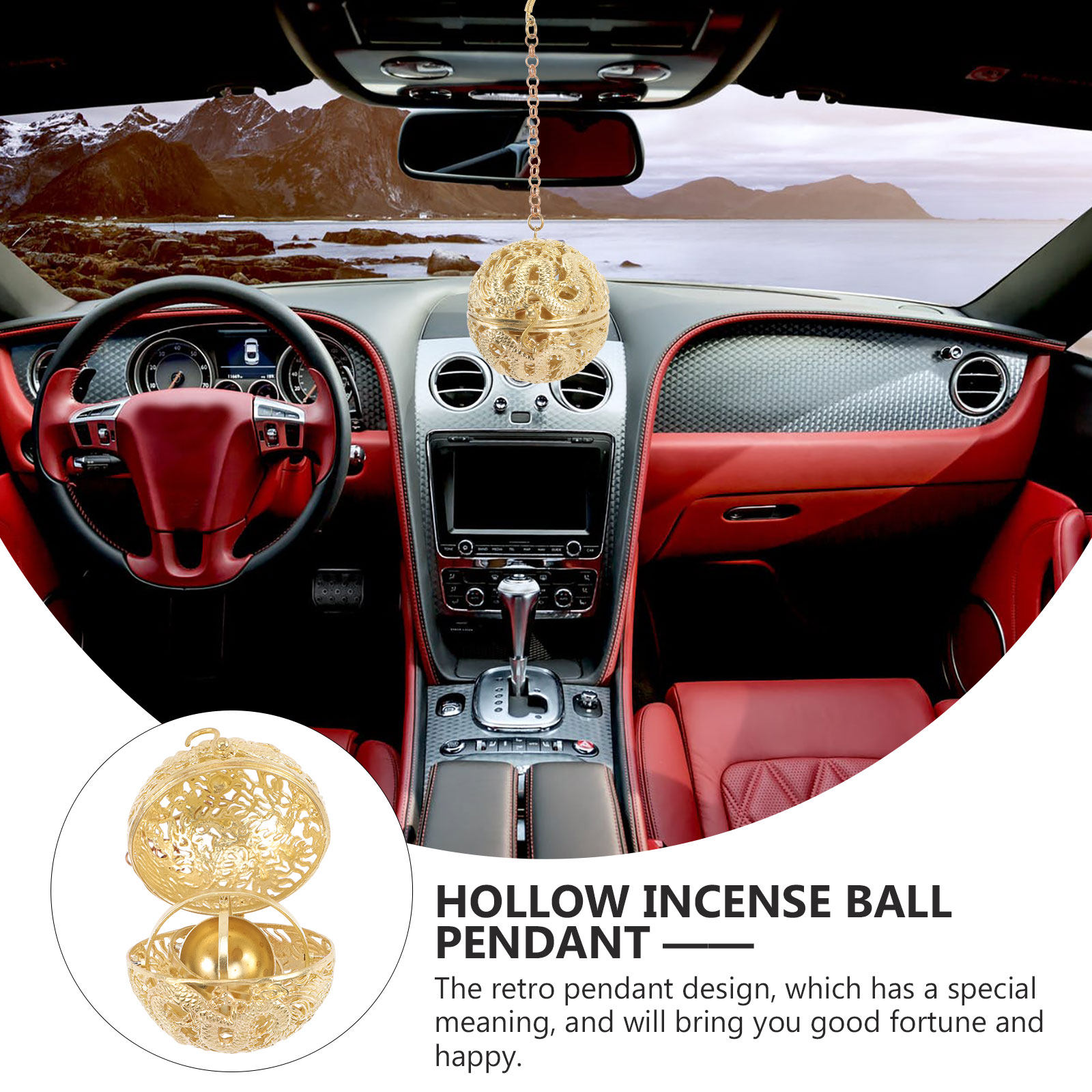 Copper Retro Aroma Pendant Nec - Home Fragrance Leather Diffuser reseña y precio