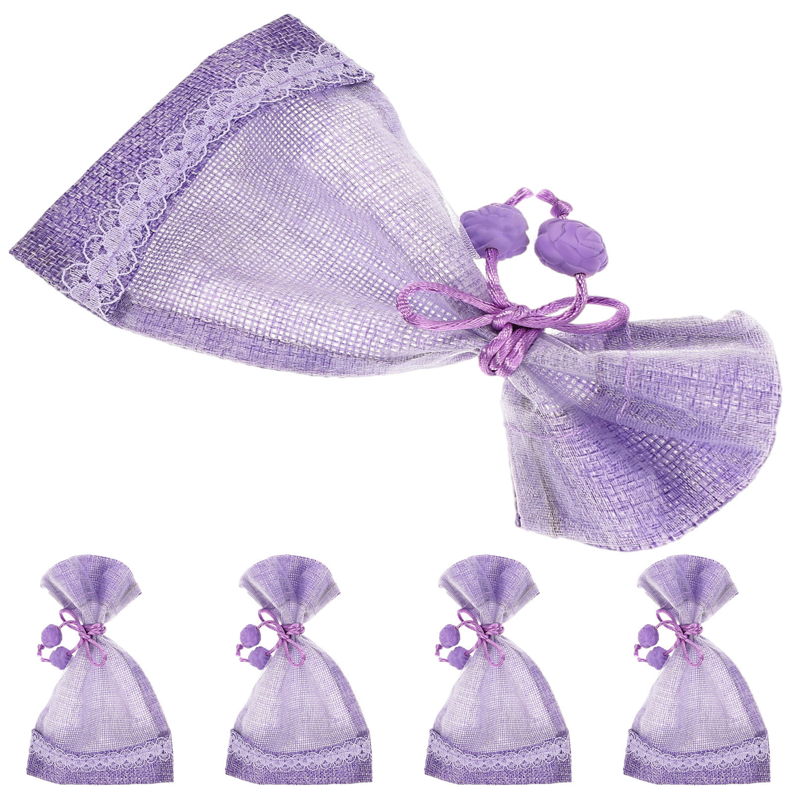 5Pcs Empty Lavender Sachet Bag - Home Fragrance Linen reseña y precio