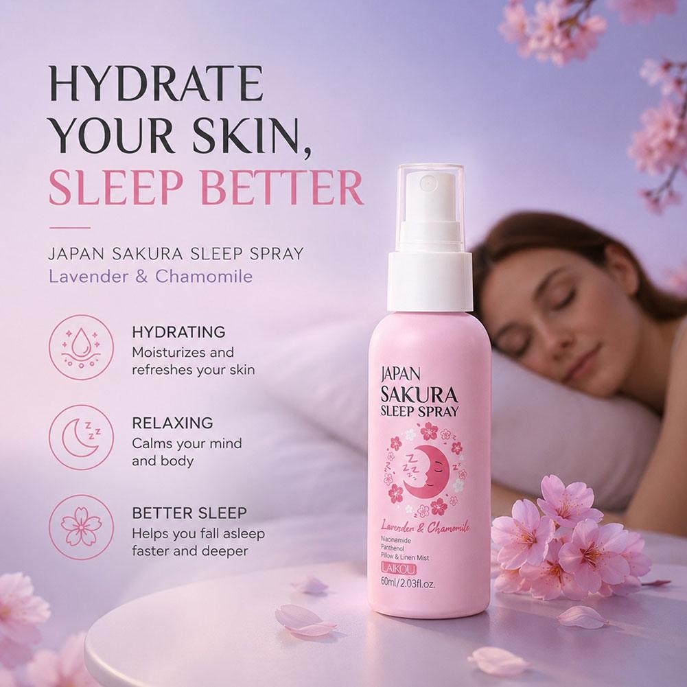 LAIKOU Sakura Sleep Spray 60ml - Lavender Pillow Spray reseña y precio