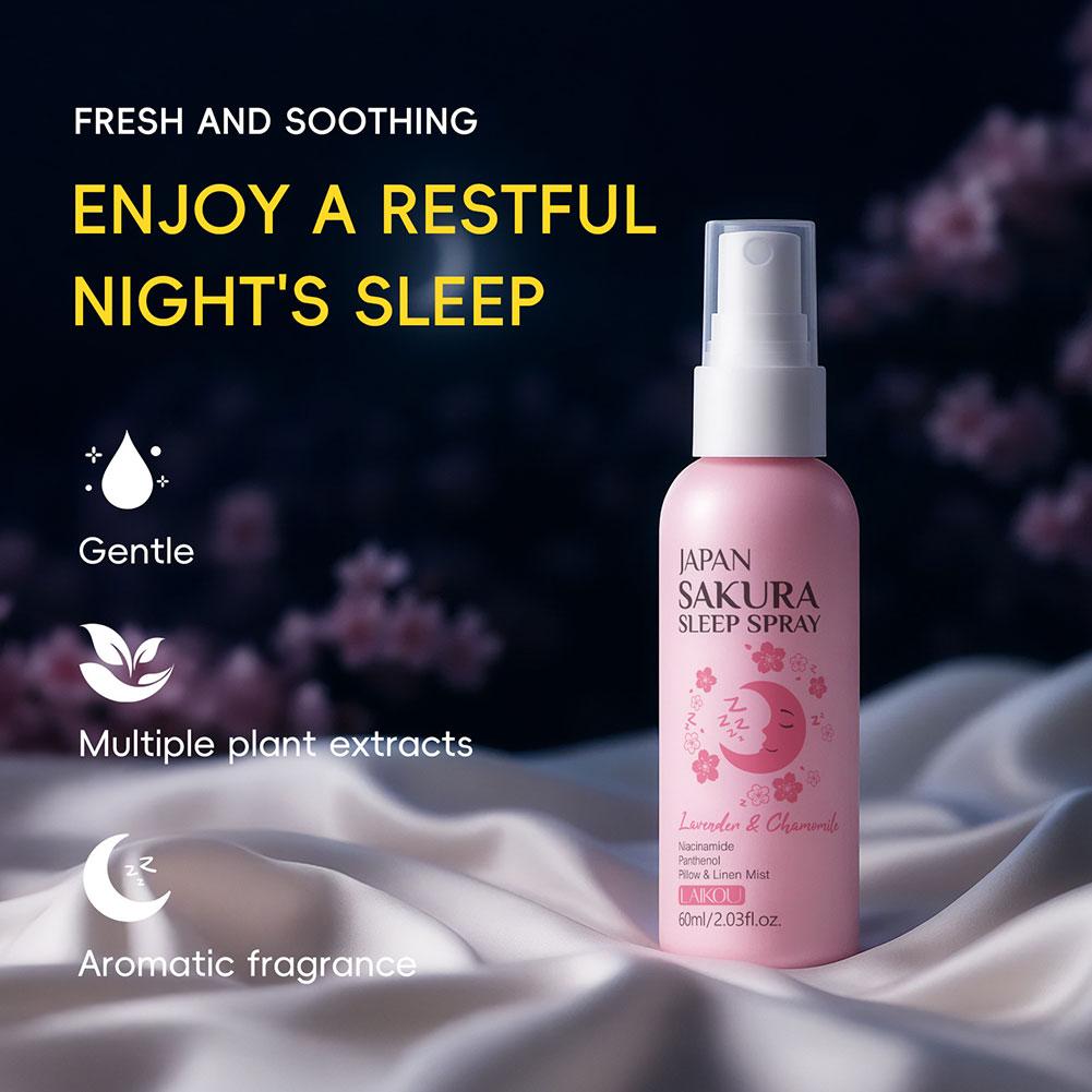 LAIKOU Sakura Sleep Spray 60ml - Lavender Pillow Spray reseña y precio