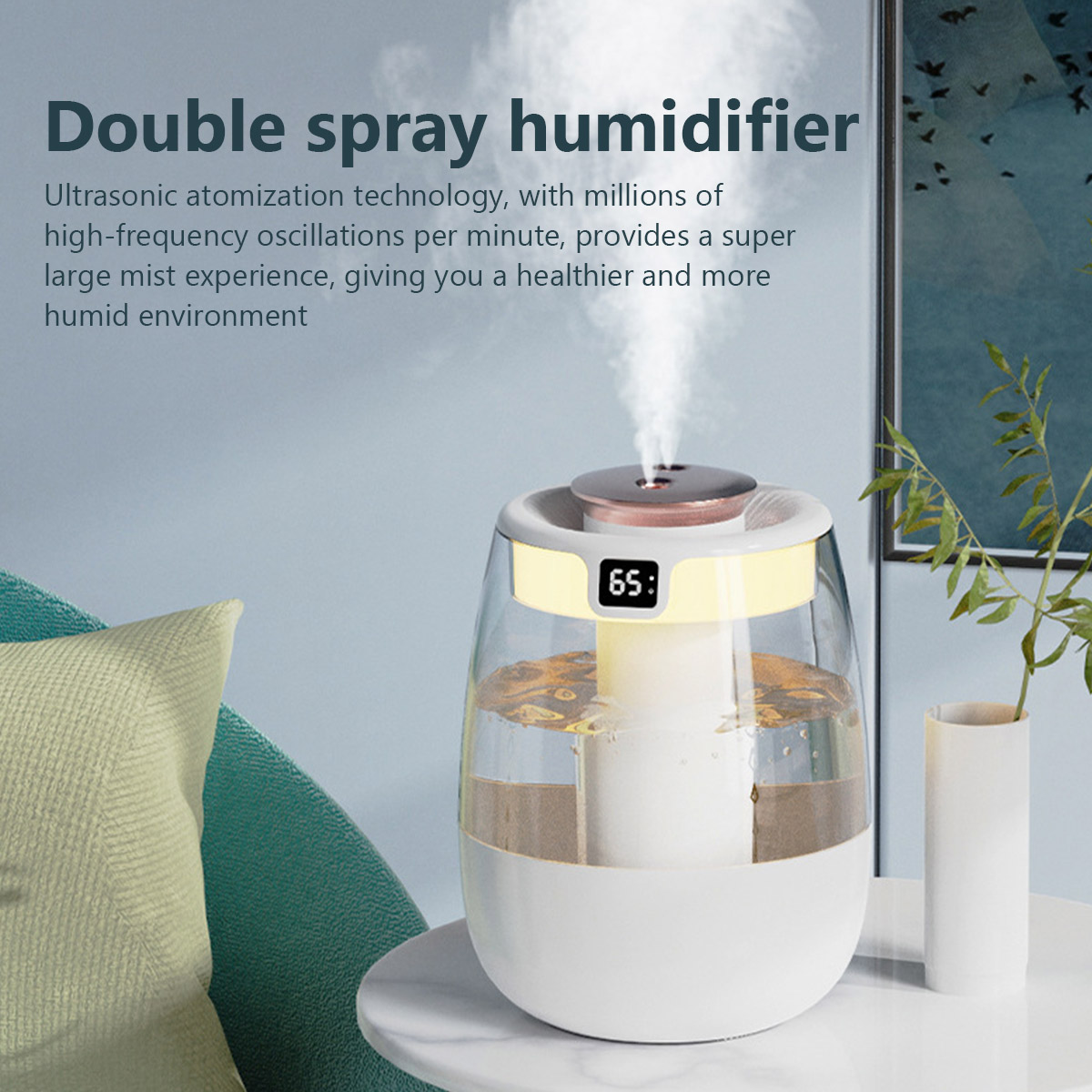 1.3L Air Humidifier Double Spr - Home Fragrance Organic reseña y precio