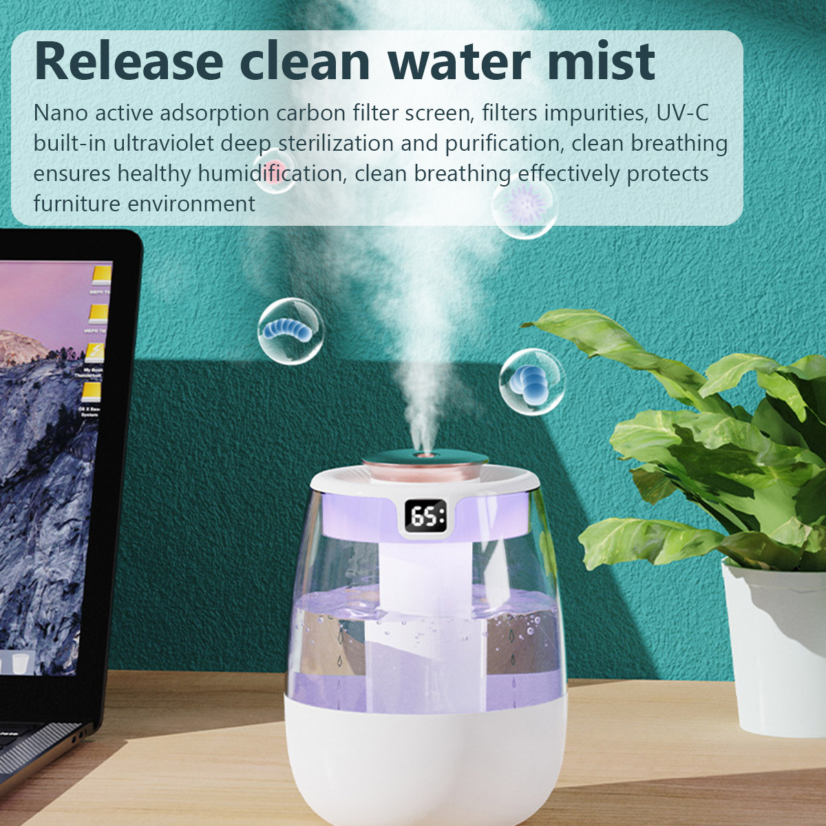 1.3L Air Humidifier Double Spr - Home Fragrance Organic reseña y precio