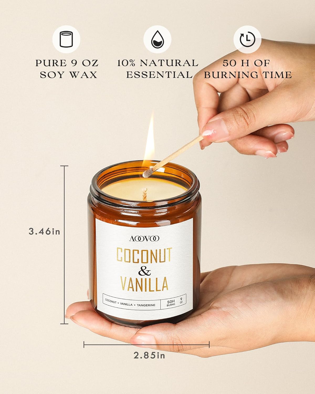 Coconut Vanilla Scented Candle - Home Fragrances reseña y precio
